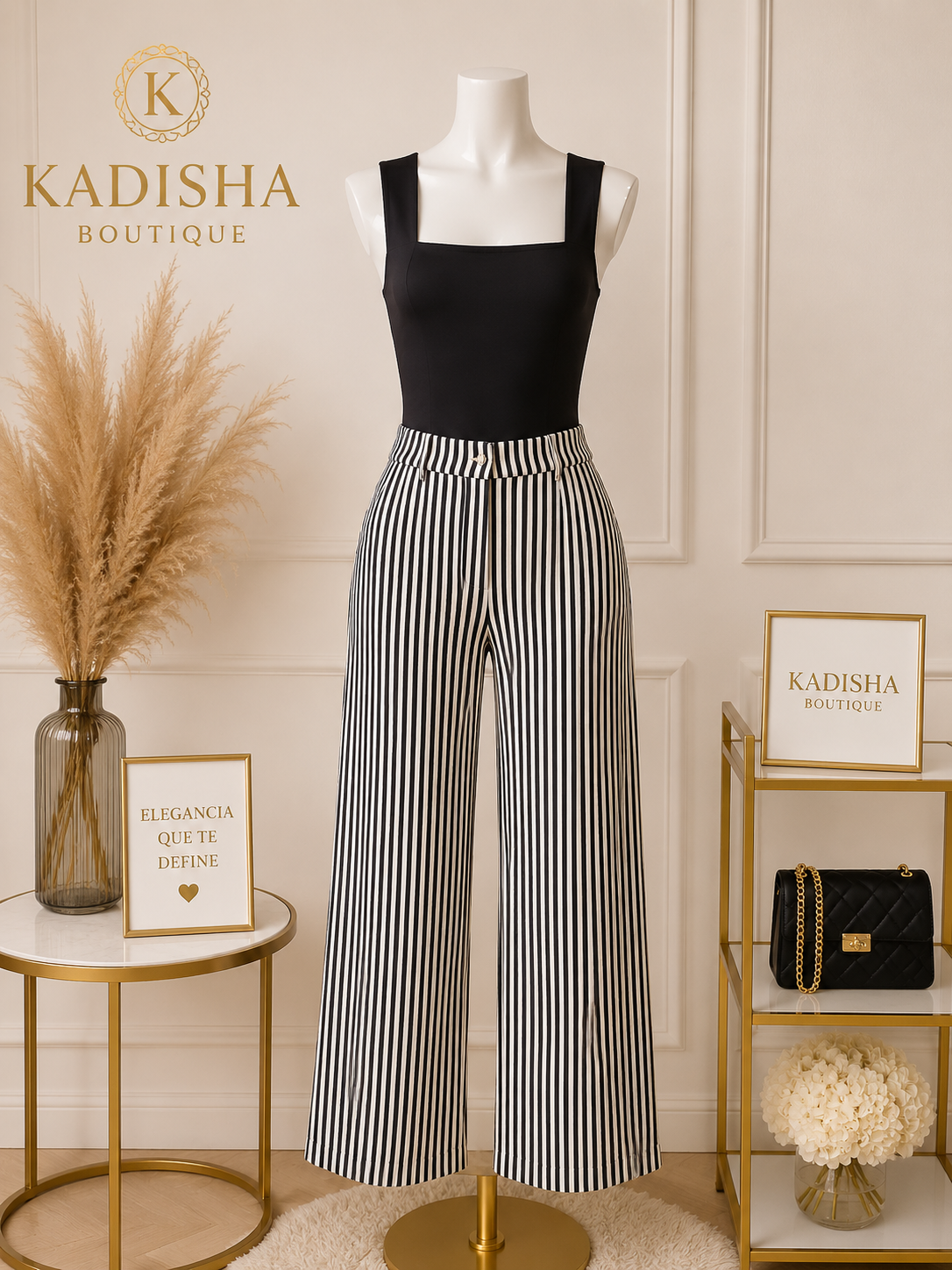 Signature Tailored Pants – Black