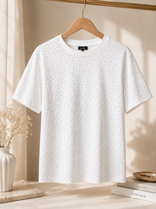White Diamond Oversized Top